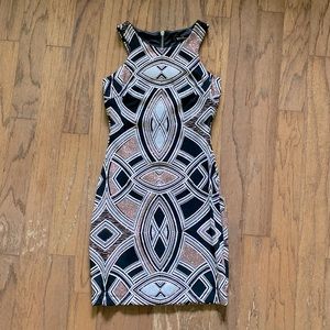 Speechless Sz 1 geometric Dress rose gold